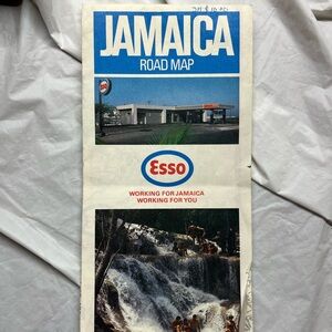 Jamaica Road Map Art Print